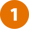 orange number one in white circle