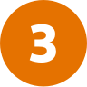 orange number three in white circle