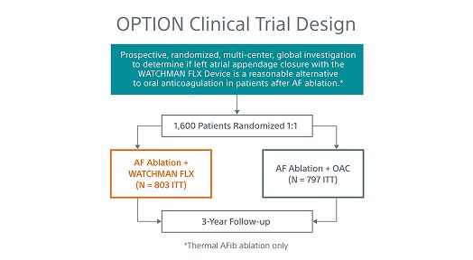 OPTION Clinical Trial design chart.