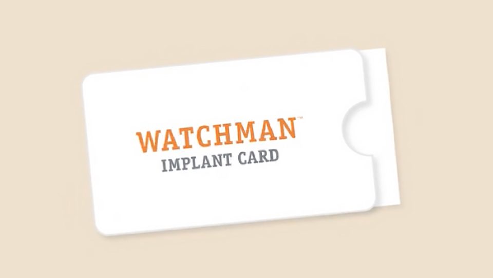 WATCHMAN Implant card.